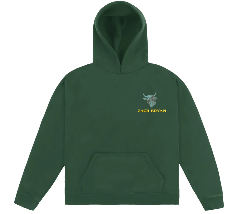 Burn Burn Burn Tour Bull Hoodie Green