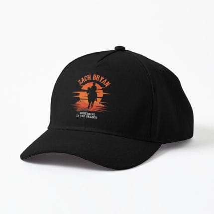 Zach bryan Cap black with orange logo