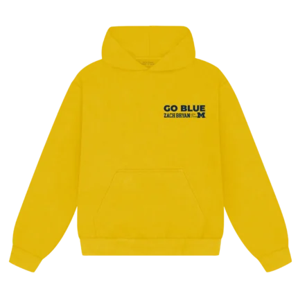 ZB Go Blue Hoodie – Yellow | Zach Bryan Michigan Show Collection